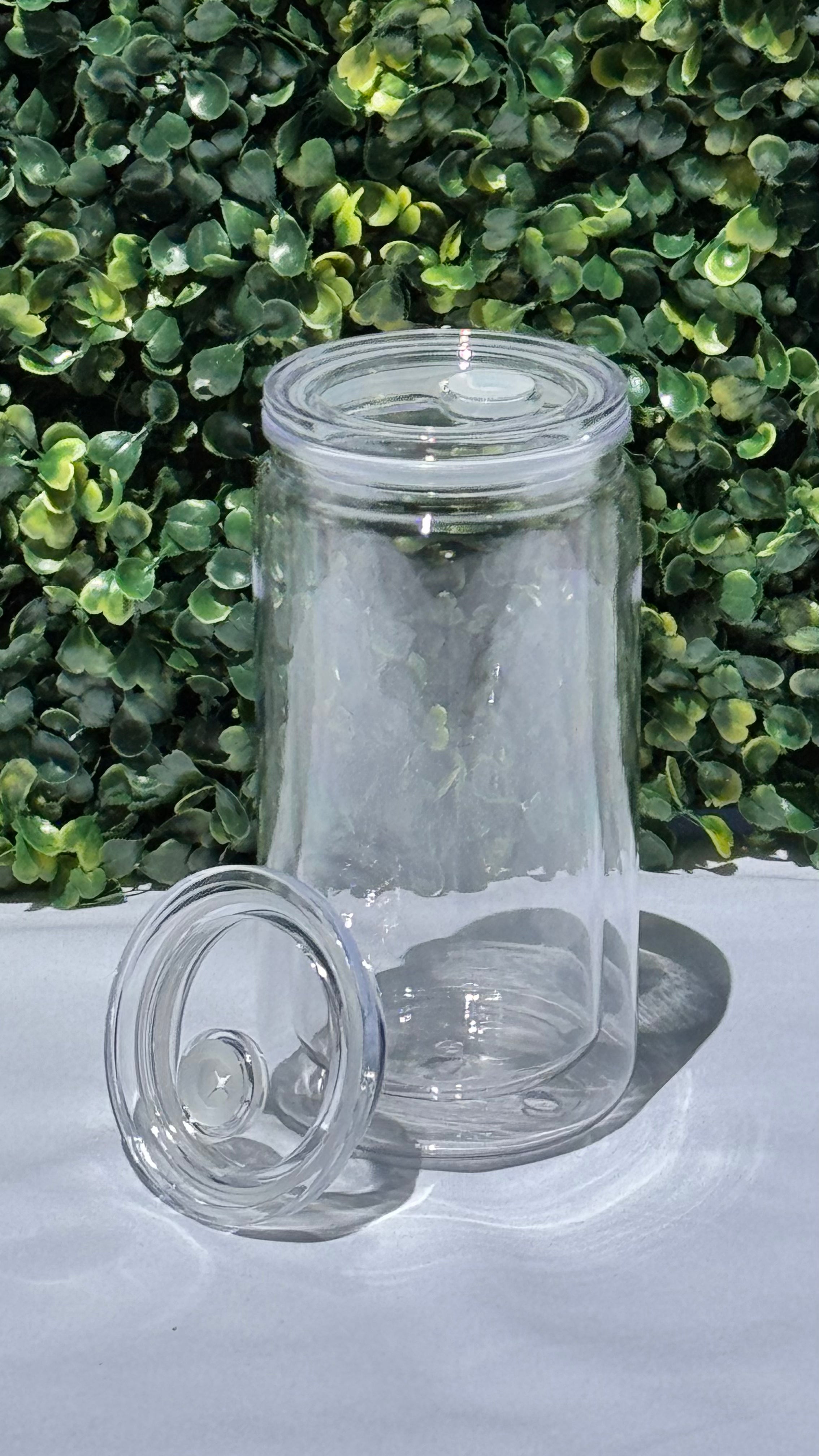 16oz Clear Snow Globe Cup