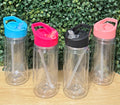 10oz Flip Top Acrylic Snow Globe Cup with Colorful Handle Lid